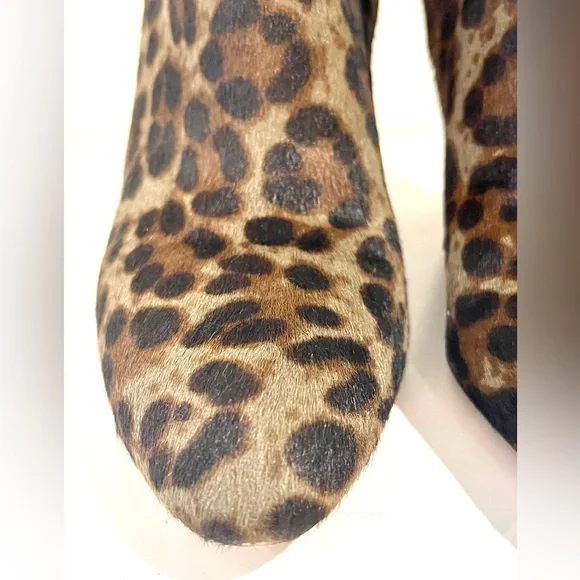 Brian Atwood Leopard Print Ankle Booties - Picture 3 of 12